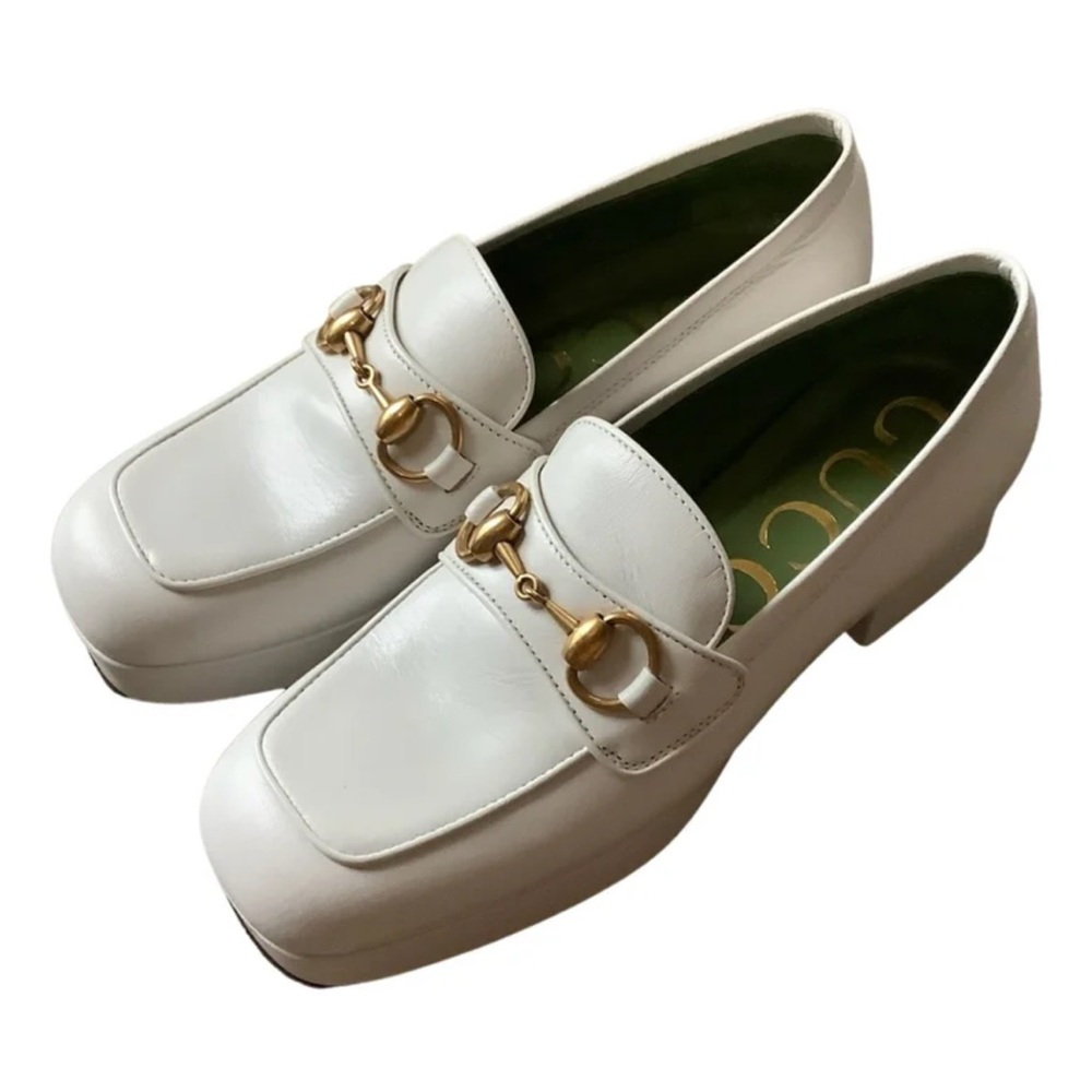 Gucci Houdan 5 horsebit leather platform loafer